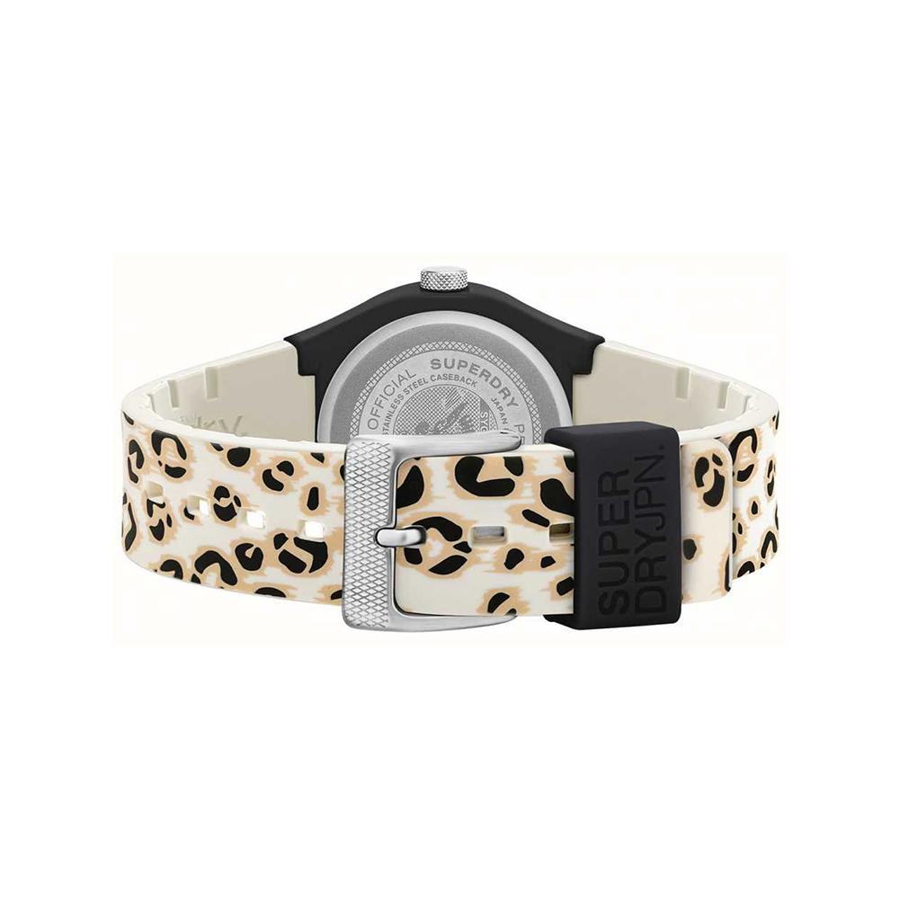 Ladies Urban Leopard Beige Rubber Strap SuperDry Watch SYL299GB 