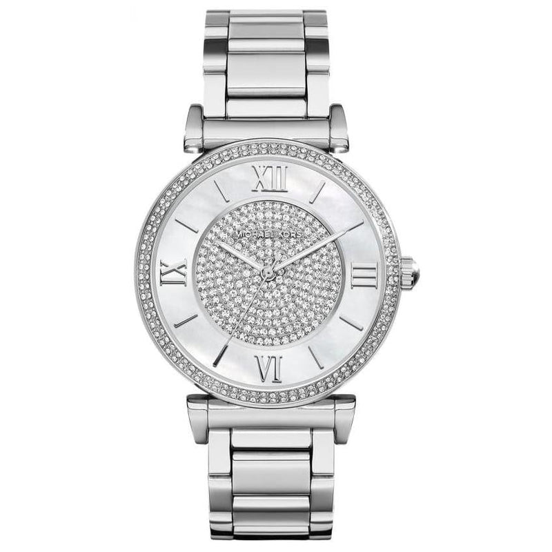 Analogue Watch - Michael Kors MK3355 Ladies Catlin Bracelet Silver Watch