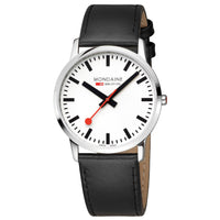 Analogue Watch - Mondaine Simply Elegant Unisex White Watch A638.30350.11SBO