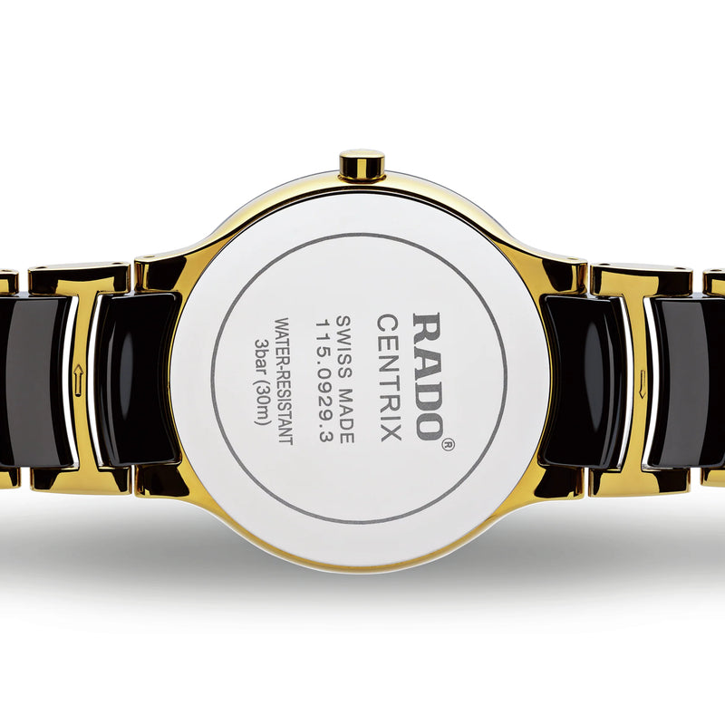 Analogue Watch - Rado Centrix Diamonds Unisex Black Watch R30929712