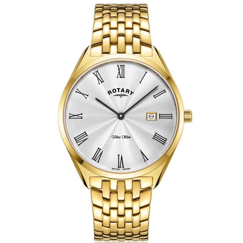 Analogue Watch - Rotary Ultra Slim Men's White Watch GB08013/01