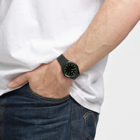 Analogue Watch - Swatch Brushed Green Men's Watch SS07B108