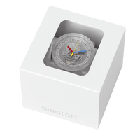 Analogue Watch - Swatch Clearly Bold Big Bold Unisex White Watch SB01K100