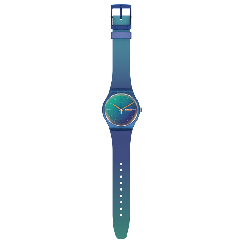 Analogue Watch - Swatch Fade To Teal Unisex Watch SO29N708