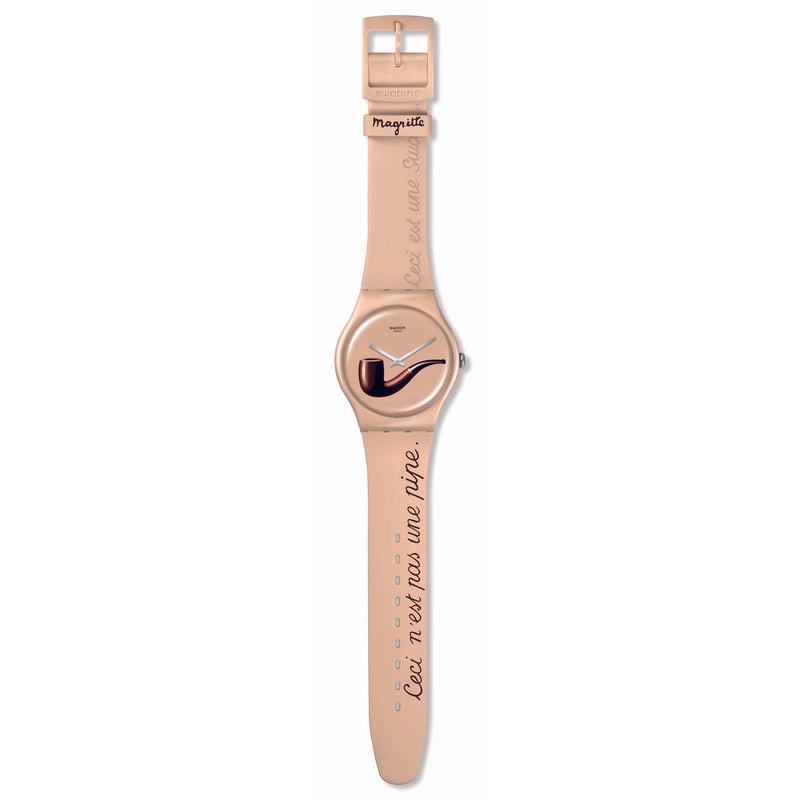 Analogue Watch - Swatch La Trahison Des Images By Rene Magritte Ladies Watch SO29Z124
