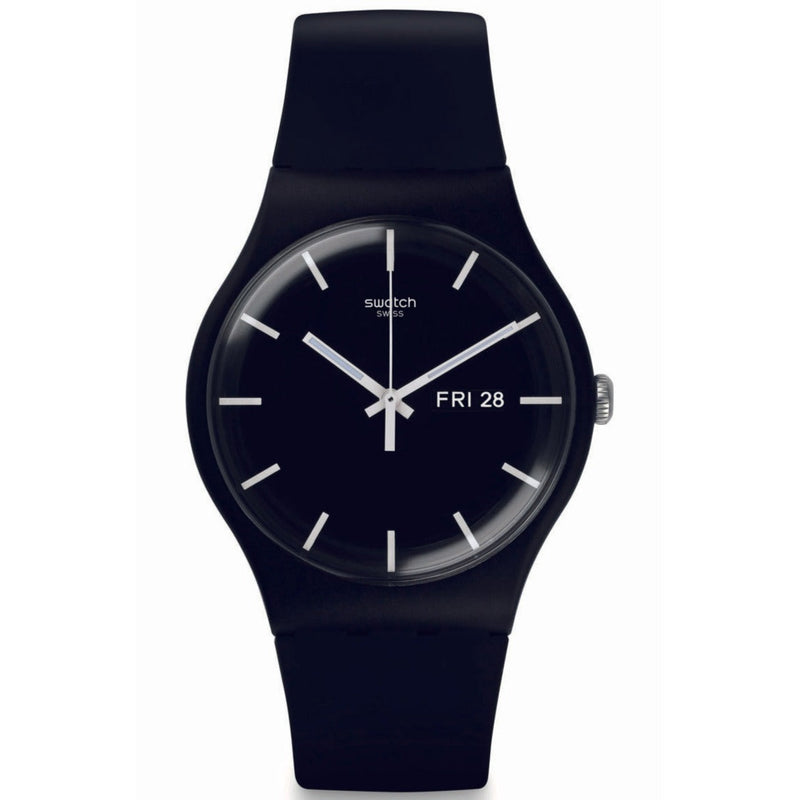 Analogue Watch - Swatch Mono Black Again Unisex Black Watch SO29B704