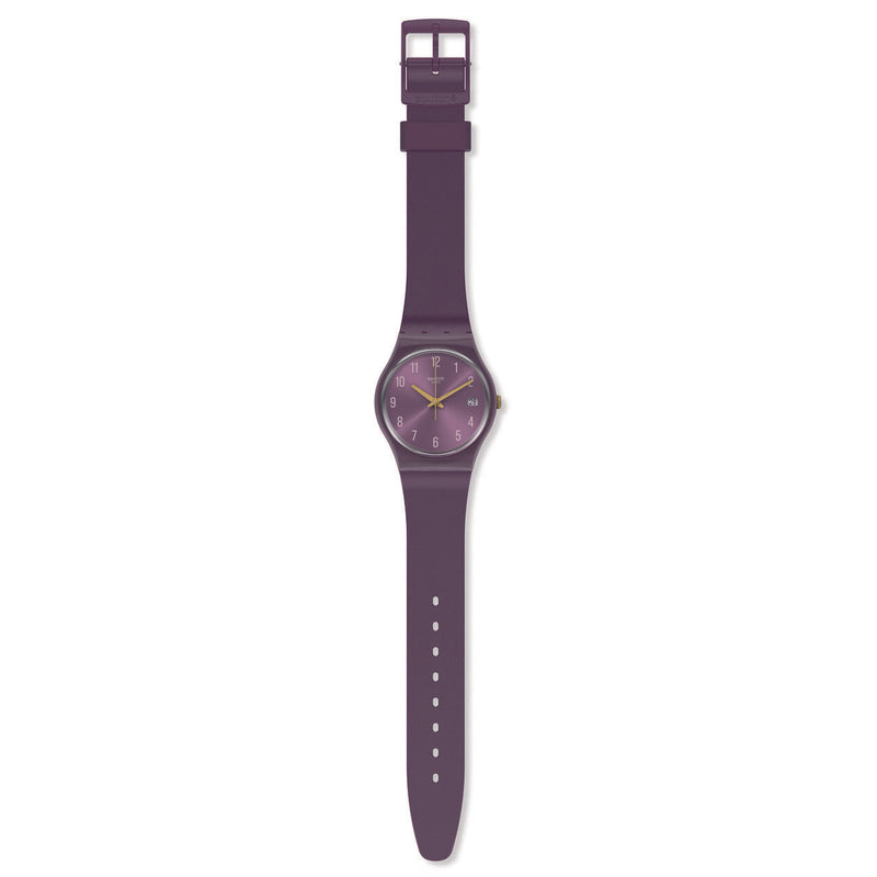 Analogue Watch - Swatch Pearlypurple Core Collection Women's Purple Watch GV403