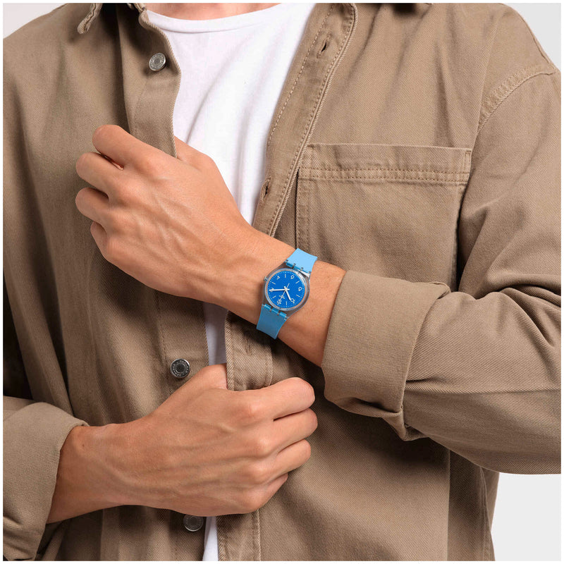 Analogue Watch - Swatch Turquoise Tonic Women's Blue Watch SO28S101