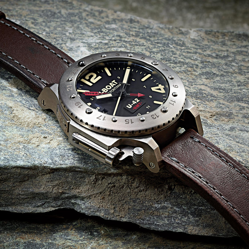 Analogue Watch - U-Boat 8095 Men's Brown GMT Watch