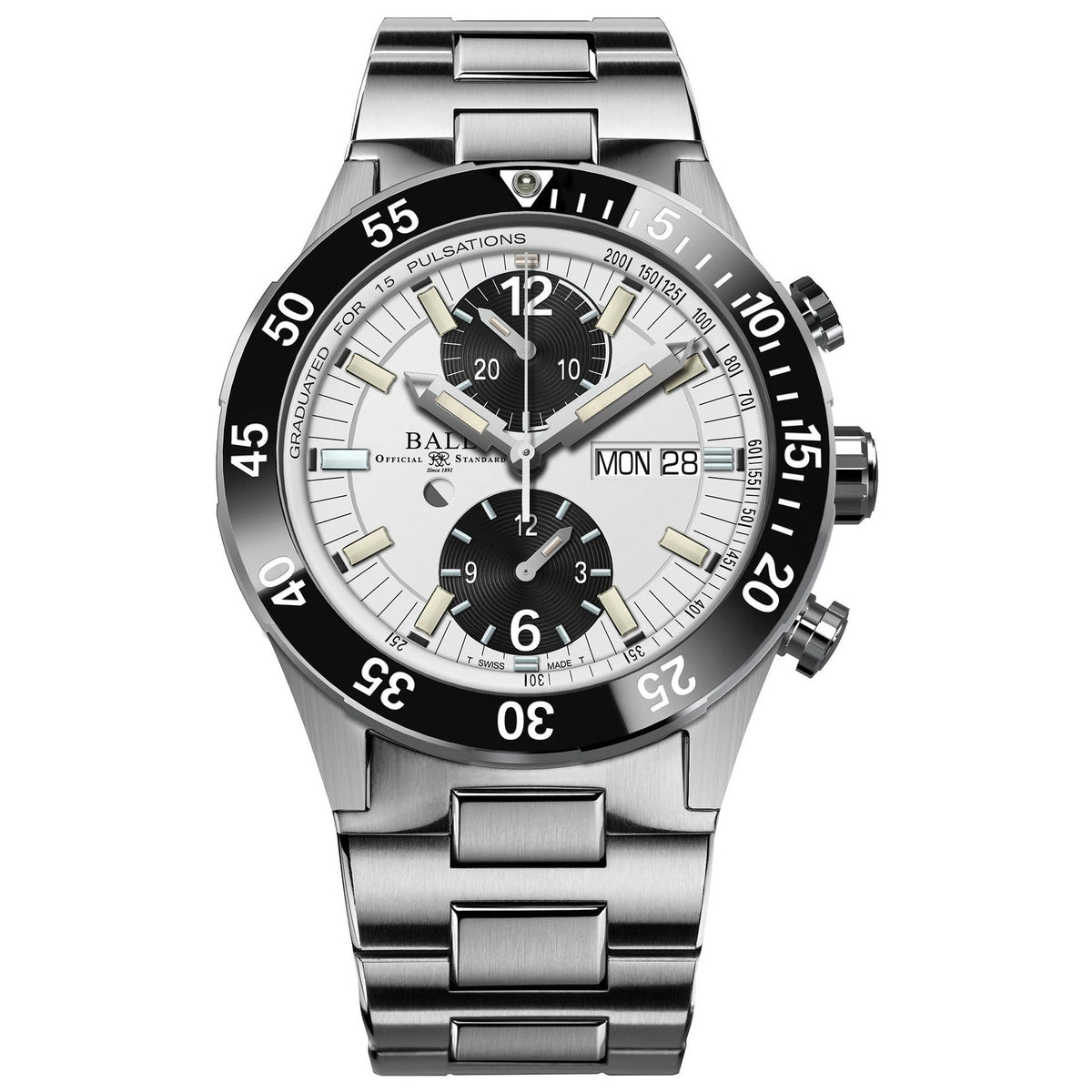 Ball Roadmaster Rescue Chronograph Men's White Watch DC3030C-S