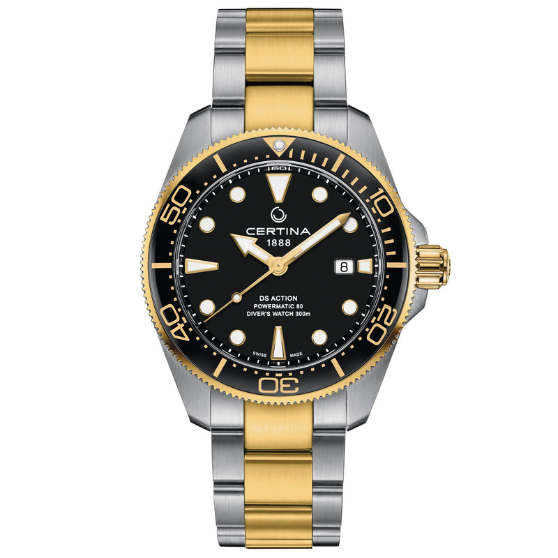 Automatic Watch - Certina DS Action Diver Automatic Men's Two Tone Steel Watch C0326072205100