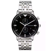 Automatic Watch - Emporio Armani AR0389 Men's Black Chronograph Watch