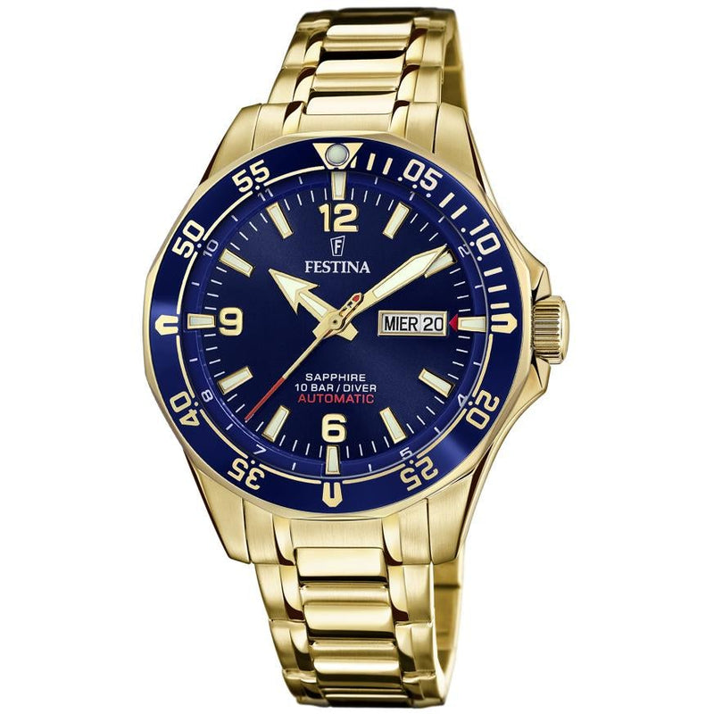 Automatic Watch - Festina F20479/2 Men's Gold Automatic Watch