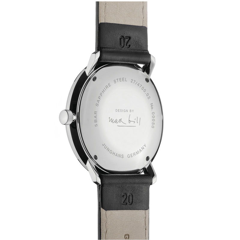 Automatic Watch - Junghans Max Bill Automatic Bauhaus Unisex Black Watch 27/4700.02