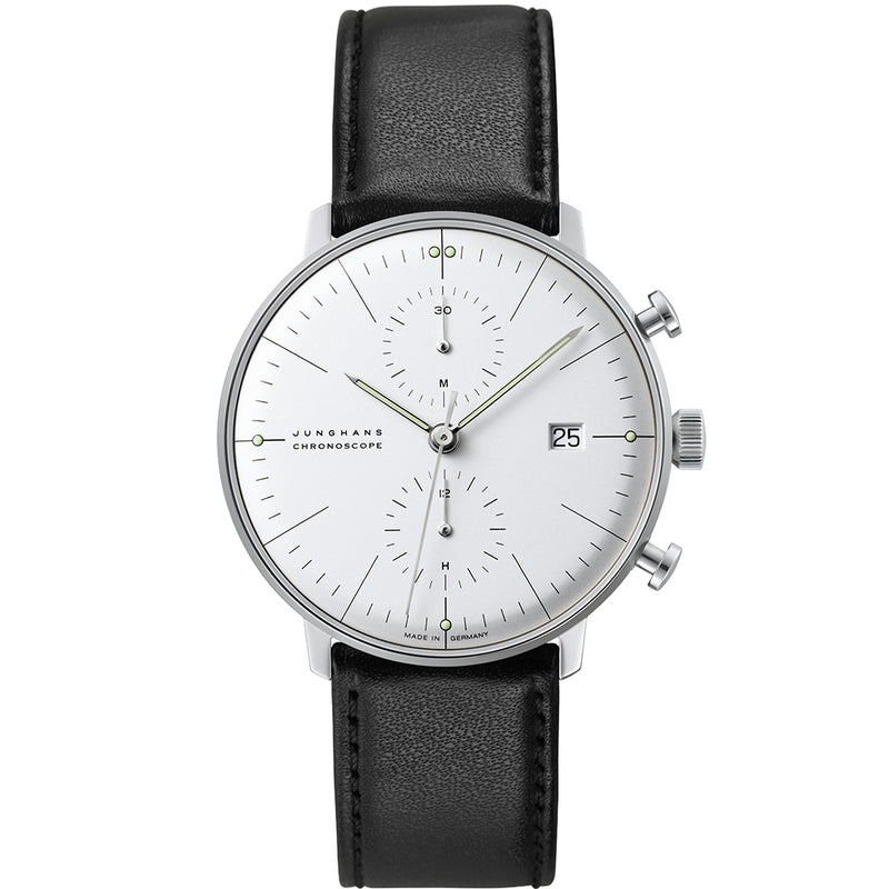 Automatic Watch - Junghans Max Bill Chronoscope Men's Black Watch 27/4600.02