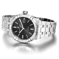 Automatic Watch - Maurice Lacroix Men's Black Aikon Automatic Stainless Steel Watch AI6008-SS002-330-1