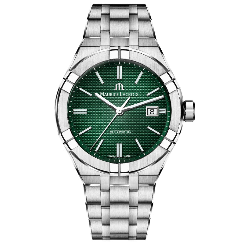 Automatic Watch - Maurice Lacroix Men's Green Aikon Automatic Watch AI6008-SS002-630-1