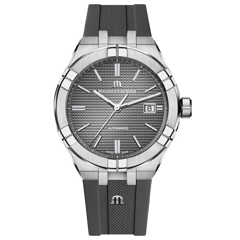 Automatic Watch - Maurice Lacroix Men's Grey Aikon Automatic Rubber Watch AI6008-SS000-230-2