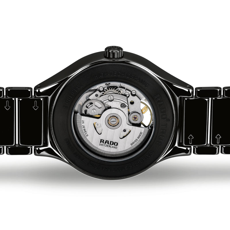 Automatic Watch - Rado True Automatic Open Heart Unisex Black Watch R27100162