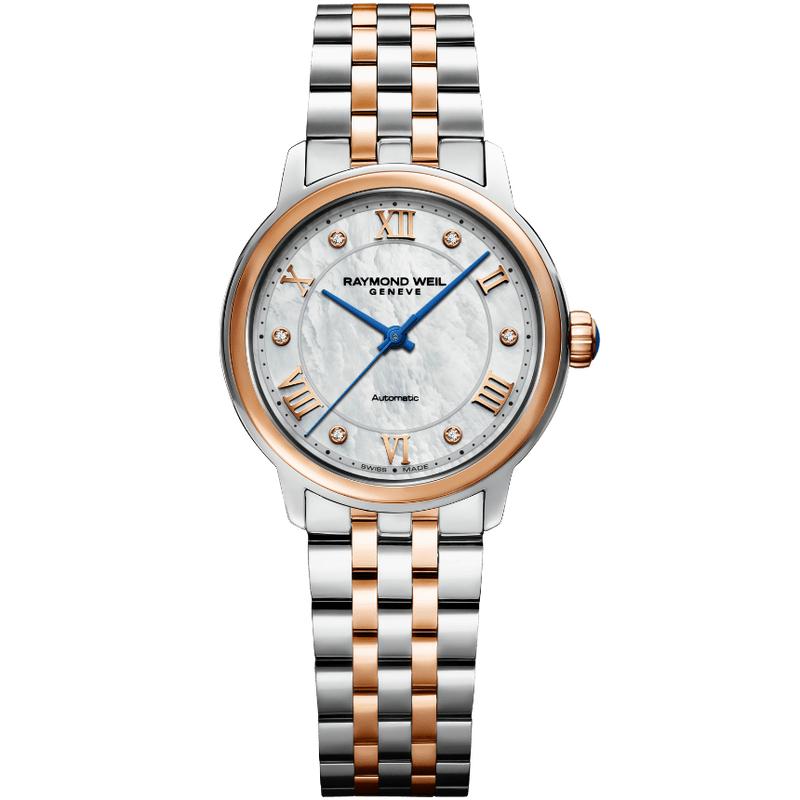 Automatic Watch - Raymond Weil Maestro Ladies Two-Tone Watch 2131-SP5-00966