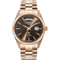 Automatic Watch - Roamer Men's Rose Gold Primeline Daydate Mechanical Watch 981662 49 65 90
