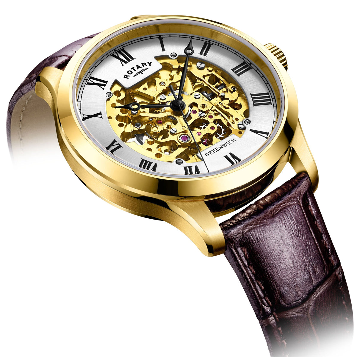 Rotary Greenwich Skeleton Men s Silver Watch GS02941 03 from WatchPilot