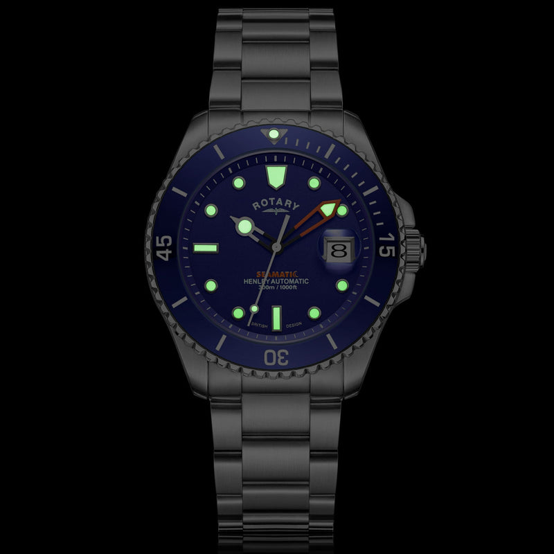 Automatic Watch - Rotary Seamatic Men's Blue Watch GB05430/05