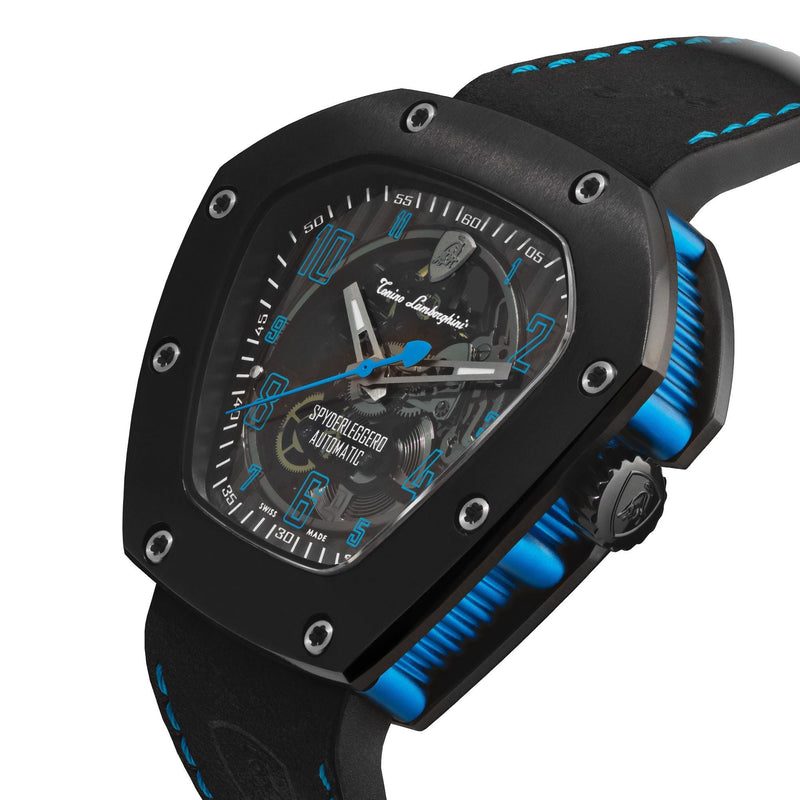 Automatic Watch - Tonino Lamborghini TLF-T06-4 Men's Black Spyderleggro Automatic Watch