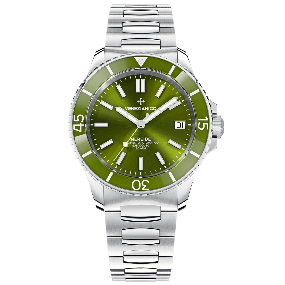 Venezianico 3121501C Nereide 39 Men's Green Watch from WatchPilot™