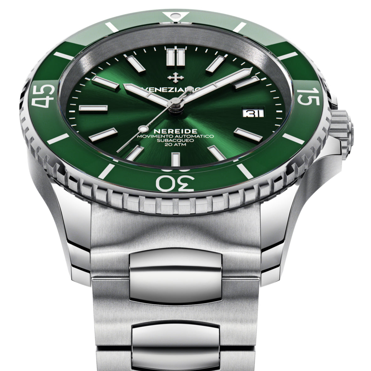Venezianico 3321501C Nereide 42 Men's Green Watch from WatchPilot™