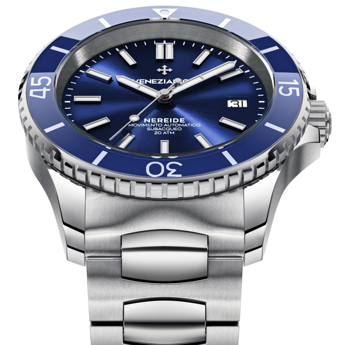 Venezianico 3321502C Nereide 42 Men's Blue Watch from WatchPilot™