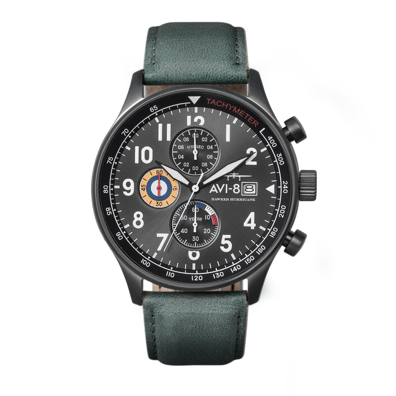 Chronograph Watch - AVI-8 Military Green Hawker Hurricane Chronograph Watch AV-4011-0D