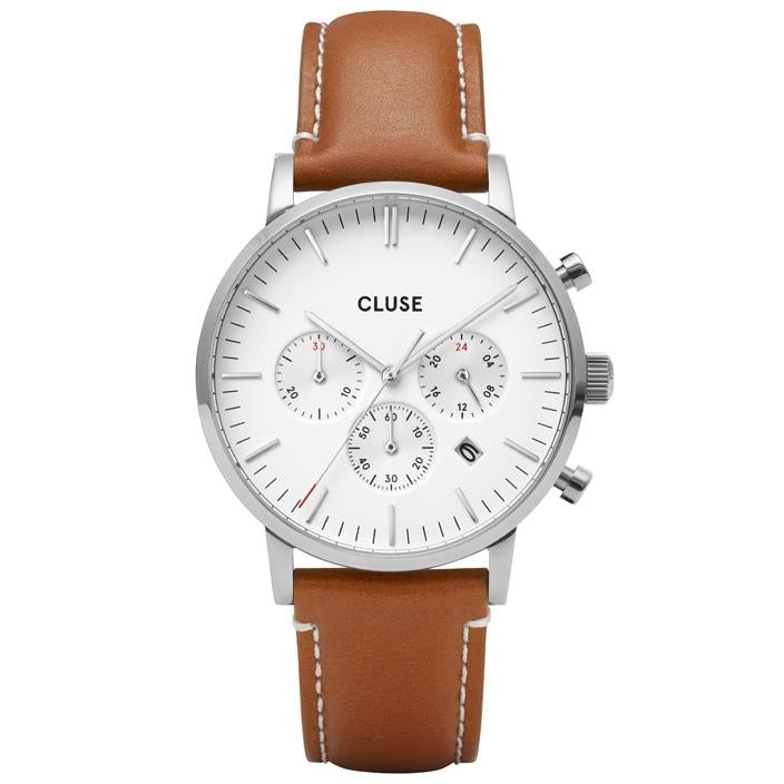 Chronograph Watch - Cluse Brown Aravis Chronograph Watch CW0101502003