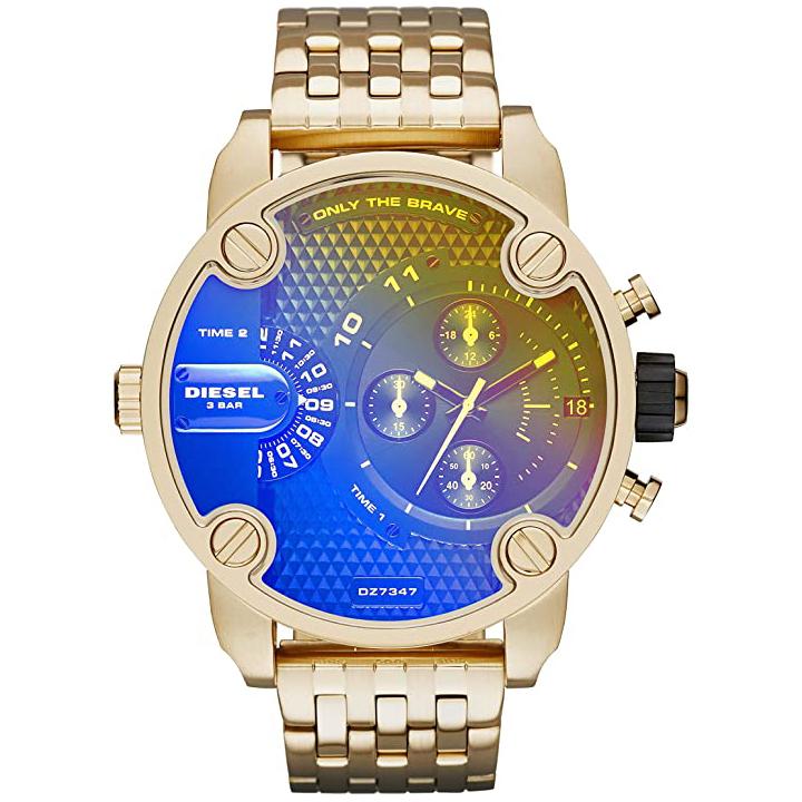 Chronograph Watch - Diesel DZ7347 Men's Little Daddy Gold Watch