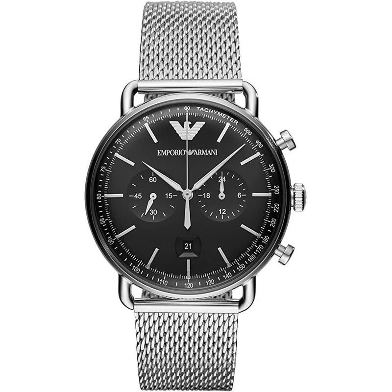 Chronograph Watch - Emporio Armani AR11104 Men's Aviator Silver Watch