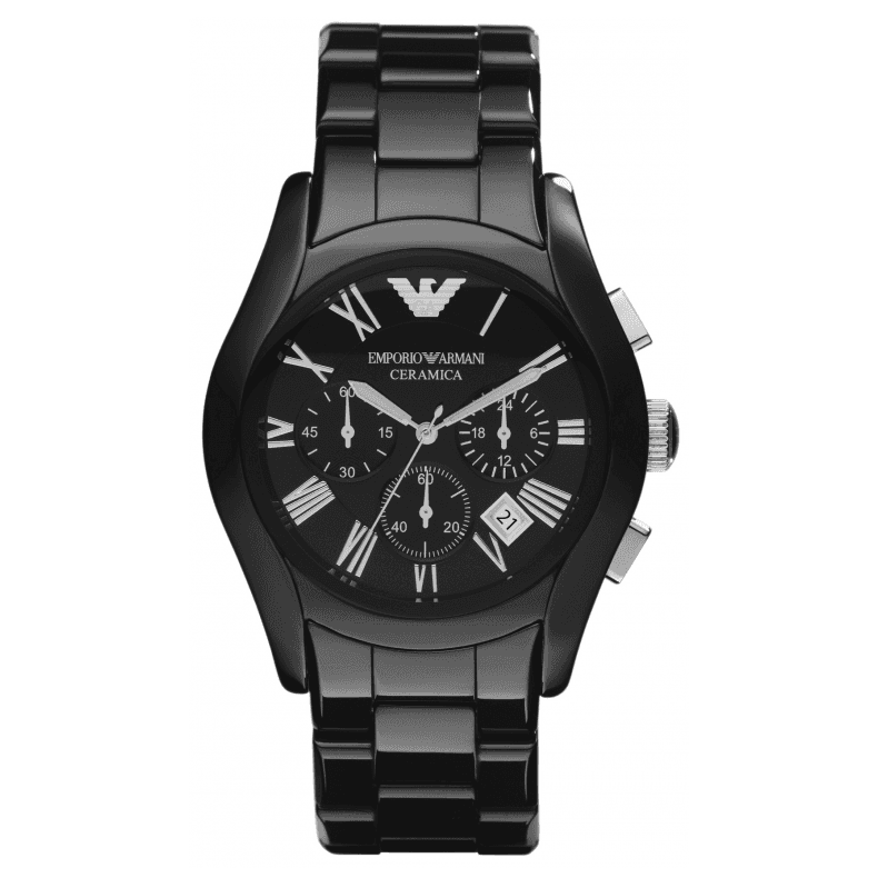 Chronograph Watch - Emporio Armani AR1400 Men's Black Chronograph Watch