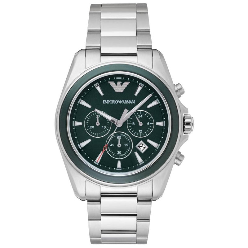 Chronograph Watch - Emporio Armani AR6090 Men's Silver Chronograph Watch