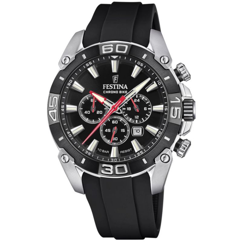Chronograph Watch - Festina F20544/1 Men's Black Chrono Bike 2021 Watch