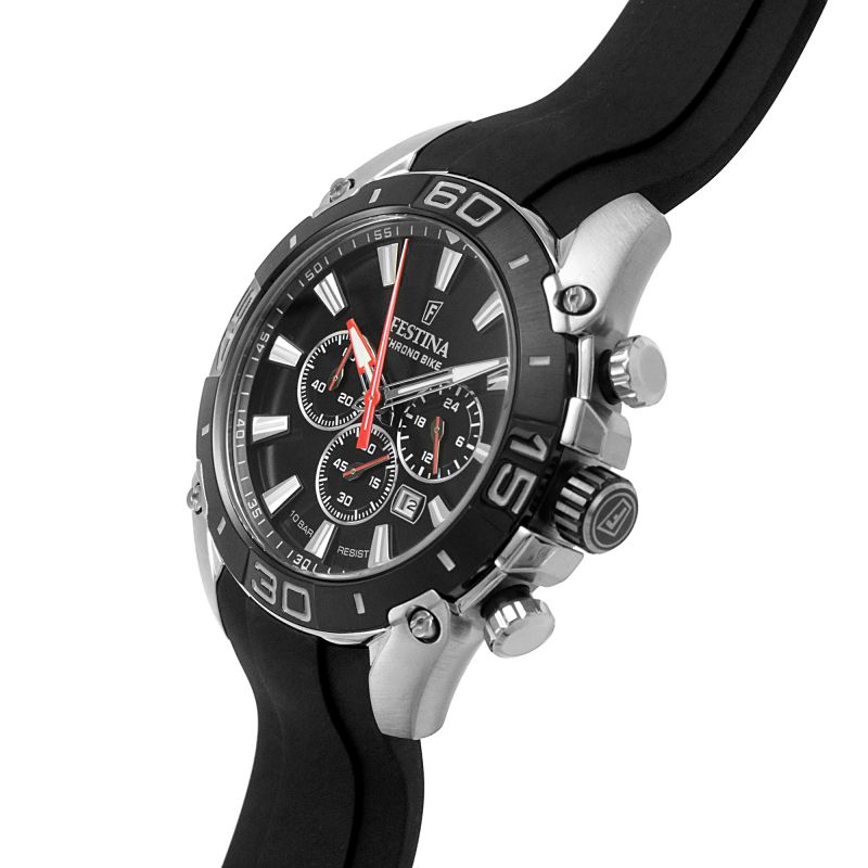 Chronograph Watch - Festina F20544/1 Men's Black Chrono Bike 2021 Watch