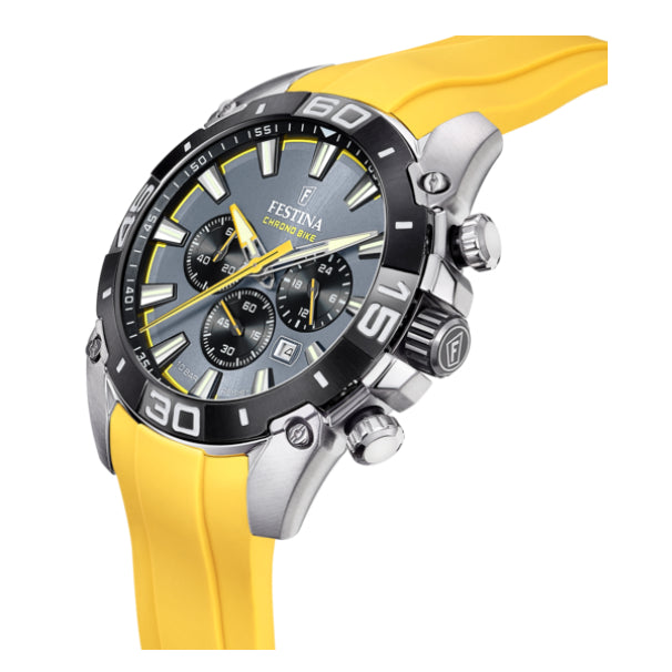 Chronograph Watch - Festina F20544/7 Men's Black Chrono Bike 2021 Watch