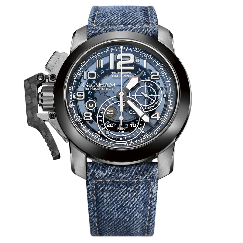 Chronograph Watch - Graham Blue Chronofighter Steel Target Watch 2CCAC.U04A