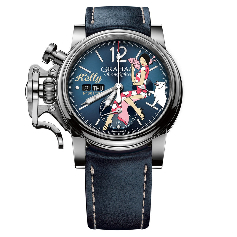 Chronograph Watch - Graham Blue Chronofighter Vintage Ltd Watch 2CVAS.U08A