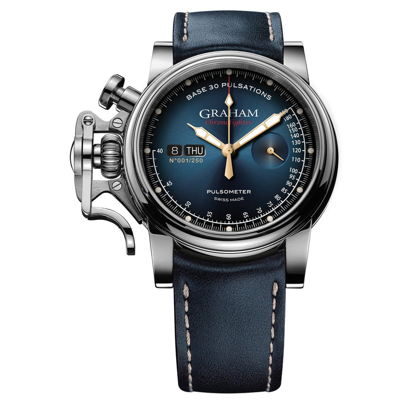 Chronograph Watch - Graham Blue Chronofighter Vintage Ltd Watch 2CVCS.U14A
