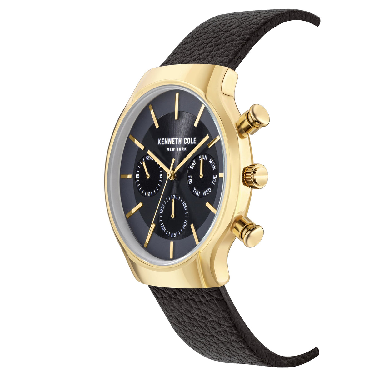 Kenneth cole black and gold watch sales