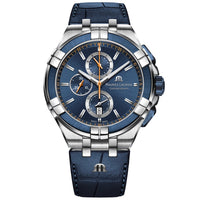 Chronograph Watch - Maurice Lacroix Men's Blue Aikon Chronograph Watch AI1018-SS001-432-4