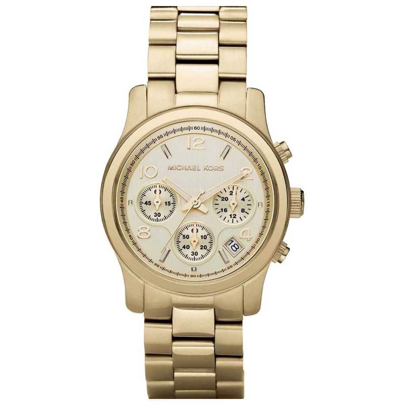 Chronograph Watch - Michael Kors MK5055 Ladies Runway Gold Watch