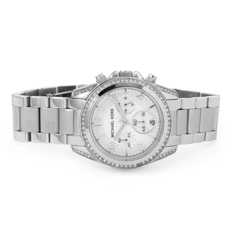 Chronograph Watch - Michael Kors MK5165 Ladies Silver Blair Watch
