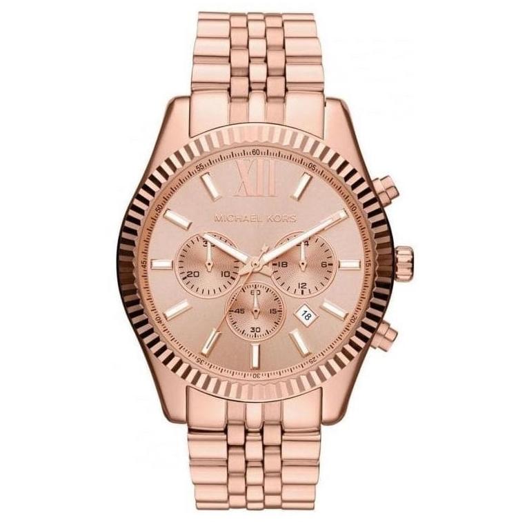 Chronograph Watch - Michael Kors MK8319 Men's Lexington Rose Gold Watch