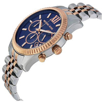 Chronograph Watch - Michael Kors MK8412 Men's Lexington Chronograph Two Tone Blue Watch