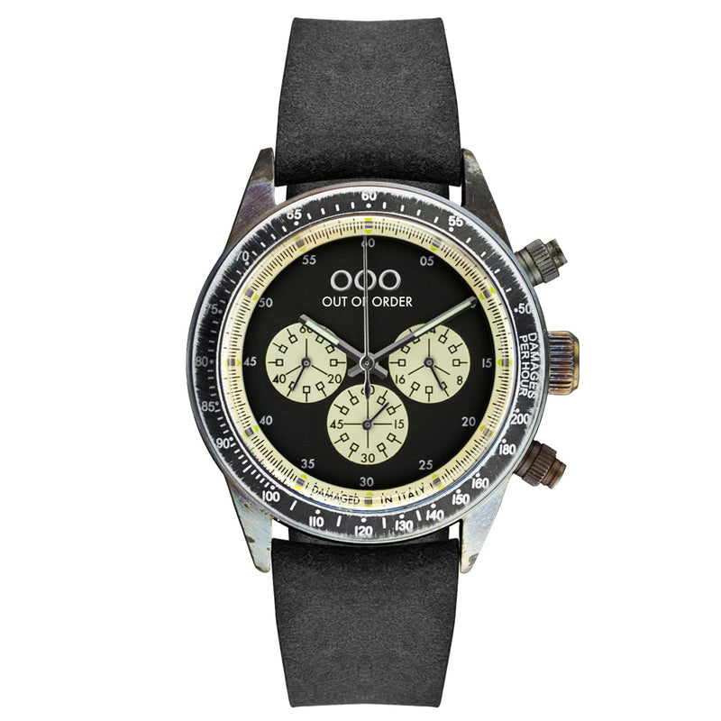 Chronograph Watch - Out Of Order Men's Black Cronografo Watch OOO.001-04.NE.NE
